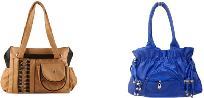 

Lifestyle Fashion Shoulder Bag(Gold, Blue), Blue;gold