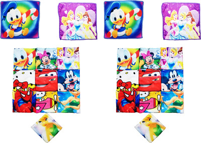 

Best Cartoon Printed Handkerchief with Soft & Good quality stuff for Kids and Women,22*22 cm,Multi Design and Multi Color,Pack of 24 Handkerchief(Pack of 24)