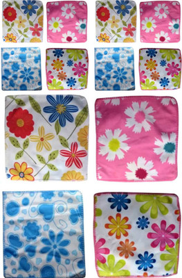 

Best Flower Printed Handkerchief with Soft & Good quality stuff for Kids and Women,22*22 cm,Multi Design and Multi Color,Pack of 12 Handkerchief(Pack of 12)