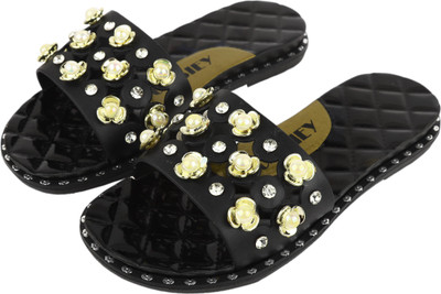 

IRSOE Girls Slip-on Flats(Black