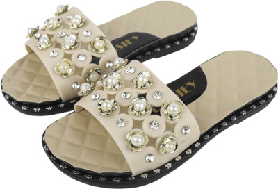 

IRSOE Girls Slip-on Flats(Cream