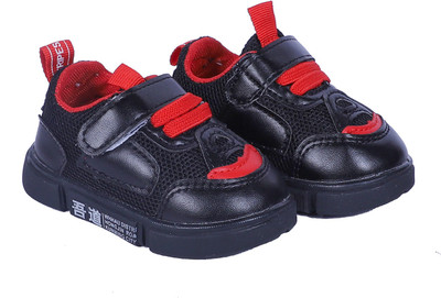 

FEETWELL Boys Velcro Sneakers(Black