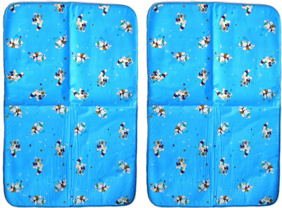 

EasyShop Cotton, Rubber, Rexin Baby Bed Protecting Mat(Blue