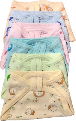 

Baby Shopiieee New Born Baby Single Layer Hosiery Nappy/ Indian Style Tying Nappies/ Easily Washable & Reusable/6 Pcs (Multicoloured, 6-9 Months, Multicolor