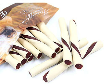 

Foodie Puppies Natural Palatable Healthy Dual Color Milk and Chicken Flavor Chew Twists for Dog (100g) Dog Chew(100 g, Pack of 1)
