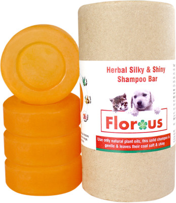 

Florous Herbal Silky & Shiny Shampoo Bar (4 x 100 gm) 400 ml Pet Coat Cleanser(Suitable For Dog, Cat)