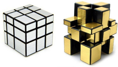 

starsky Wishkart Mirror Cubes Silver + Golden Combo Puzzle Pack of 2 (2 Pieces)(2 Pieces)