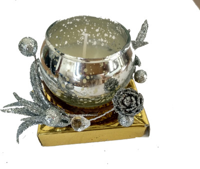 

PrimeMart Room Decor Stylish Silver Candle(100 g)