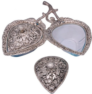 52% OFF on Naysha Arts Do Patta Serving Tray Aluminium Decorative Platter(Silver)