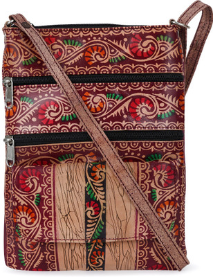 

Zadell Designs Women Casual Brown Genuine Leather Sling Bag