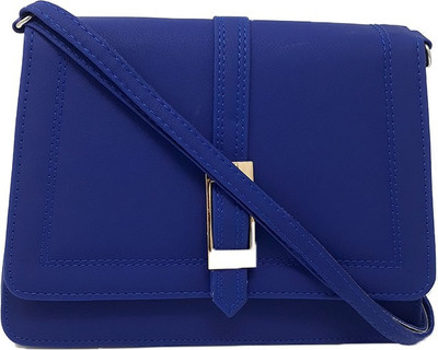 

Rish Women Casual Blue PU Sling Bag