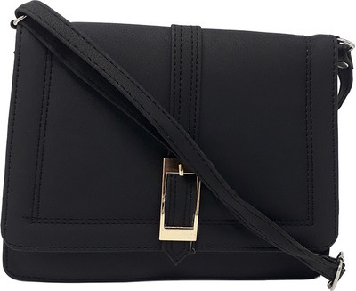 

Rish Women Casual Black PU Sling Bag