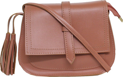 

Ravi Collections Women Casual Pink PU Sling Bag