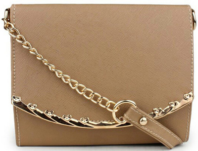 

Rosy Women Evening/Party, Formal Brown PU, Cotton Sling Bag