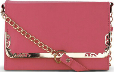 

Rosy Women Evening/Party, Casual Pink PU, Cotton Sling Bag