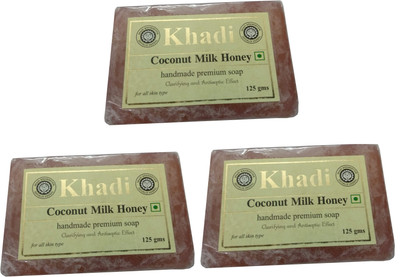 

Khadi Shivalik Coconut Milk Honey Soap (Pack of 3 )(375 g, Pack of 3)