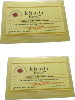 PARVATI KHADI Saffron Soap ( Pack of 2 )(2 x 125 g)