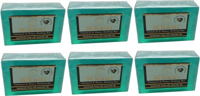 PARVATI KHADI Oatmeal & Honey Bathing Soap (Pack of 6)(6 x 125 g)