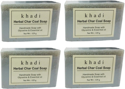 Khadi Shivalik Char Coal Soap (Pack of 4 )(500 g, Pack of 4)