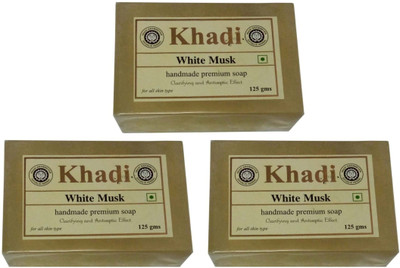 

Khadi Herbal White Musk Soap(375 g, Pack of 3)