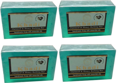 

Parvati Khadi Oatmeal & Honey Bathing Soap (Pack of 4 )(500 g, Pack of 4)