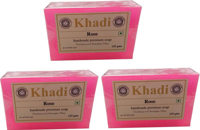 Khadi Shivalik Rose Soap (Pack of 3 )(375 g, Pack of 3)