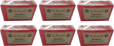 

Khadi Shivalik Strawberry Soap (Pack of 6)(750 g, Pack of 6)