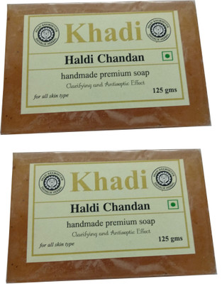 

Khadi Shivalik Haldi Chandan Soap ( Pack of 2 )(250 g, Pack of 2)