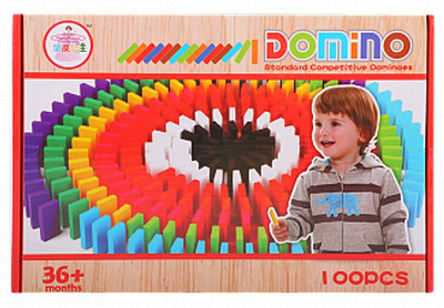 

SN toy zone High Quality Big Sized Wooden Dominos 100Pcs Blocks(Free 3 Small Wooden Rolling Coins and Small Wooden Bridge)(Multicolor)