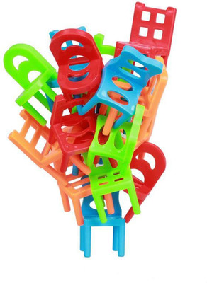 

SN toy zone Plastic Chair Balancing Gift Set for Kids-Small Stacking Toy(Multicolor)