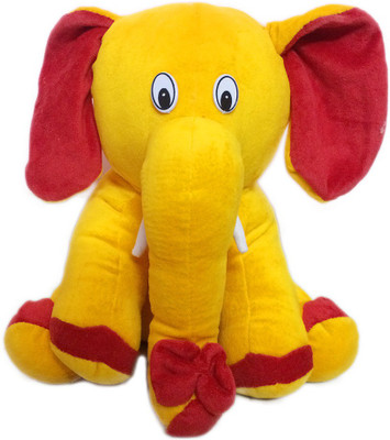 

ToyVilla Funny Cute Ganesha Elephant Teddy - 35 cm(Yellow and Red)