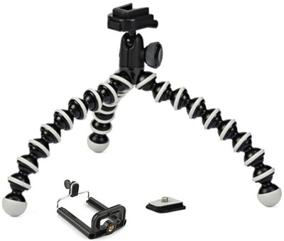

ALLMUSIC Best buy new arrival fully flexible Universal MOBILE/CAMERA HOLDER STAND WITH 360 ANGLE ROTATION SWAE5 gorilla tripod with octopus design camera holder stand with 10 " inch Octopus MOBILE HOLDER universal supported for action/shooting/video/ dslr