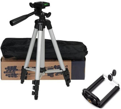 

Clairbell OLI_711B_3110 smart phones compatiable Portable tripod||360 degree tripod|| Foldable triopod|| Camera stand|| Mobile Tripod|| Camcorder tripod|| Camera mount|| Extendable tripod||Three-Dimensional Head & Quick Release Plate|| Assorted color|| Co