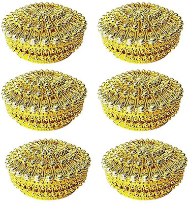 

EKAN Diwali Gift for Corporate Office Staff, Diwali Gift Item for Family and Friend, Pack of 1 (Dry Fruit Box na Vanity Box(golden)