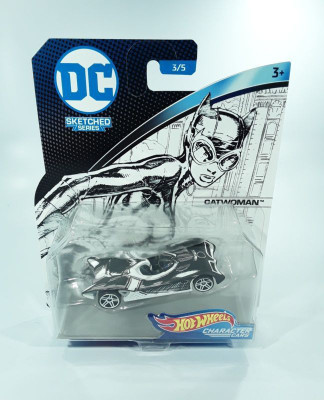 

Hot Wheels Character Cars DC Sketched Series Catwoman 3/5(Black and White)