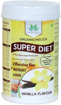 

ORGANICHOLICS Super Diet Meal Replacement Shake For Weight Loss (Vanilla Flavour)(454 g)