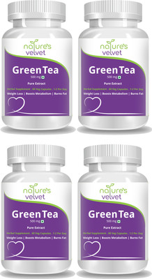 

Natures Velvet Lifecare Green Tea Pure Extract 500 mg, 60 Veggie Capsules - Pack of 4(240 No)