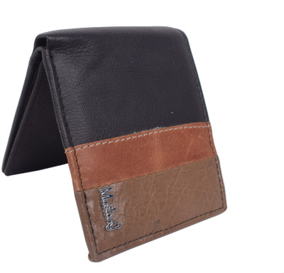 

mustang Boys Black Genuine Leather Wallet(6 Card Slots)