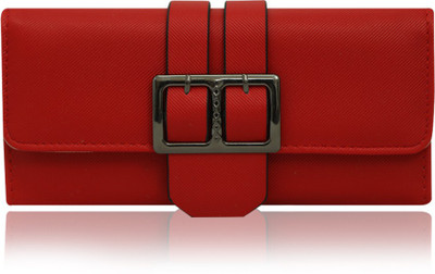 

Bee fashionable Women Red Artificial Leather Wrist Wallet(10 Card Slots), Trendy red