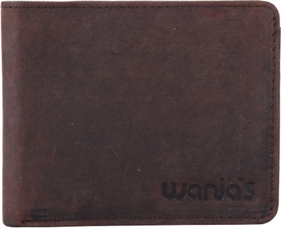 

Wanias Men Brown Genuine Leather Wallet(10 Card Slots)