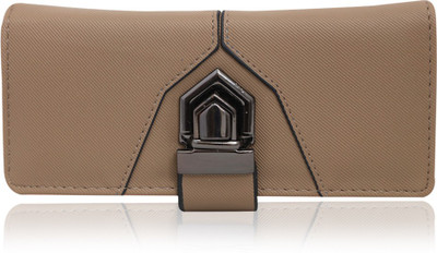 

Bee fashionable Women Brown Artificial Leather Wrist Wallet(10 Card Slots), Light brown