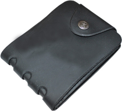 

Kingsman Men Black Rubber, Plastic Wallet(7 Card Slots)