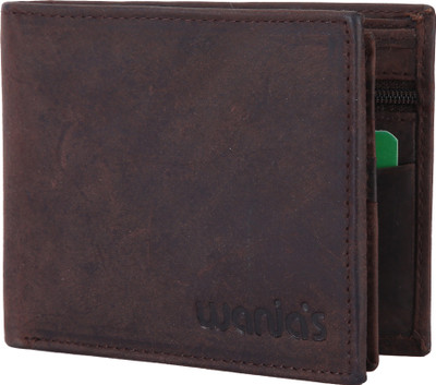 

Wanias Men Brown Genuine Leather Wallet(9 Card Slots), Vintage brown
