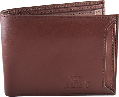 

Azibo Men Brown Genuine Leather Wallet(5 Card Slots)