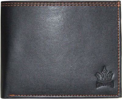 

Kingsman Men Black Genuine Leather Wallet(10 Card Slots)