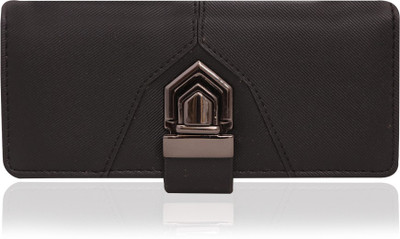 

Cidky Women Black Artificial Leather Wrist Wallet(10 Card Slots), Trendyk_ black