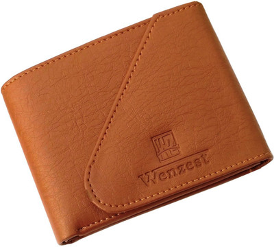 

Wenzest Men Tan Artificial Leather Wallet(10 Card Slots)