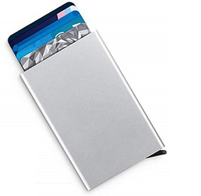 

Peacock Mundkar Boys Grey Artificial Leather Card Holder(8 Card Slots), Sliver