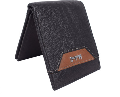 

Mustang Men Black Genuine Leather Wallet(7 Card Slots)