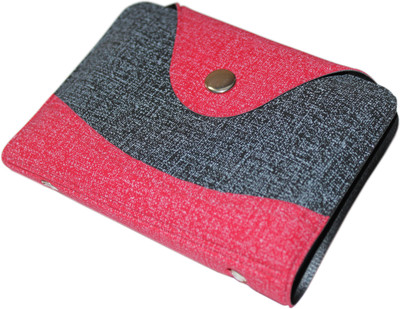 

Kingsman Men Pink, Grey Rubber, Plastic Card Holder(10 Card Slots), Grey;pink